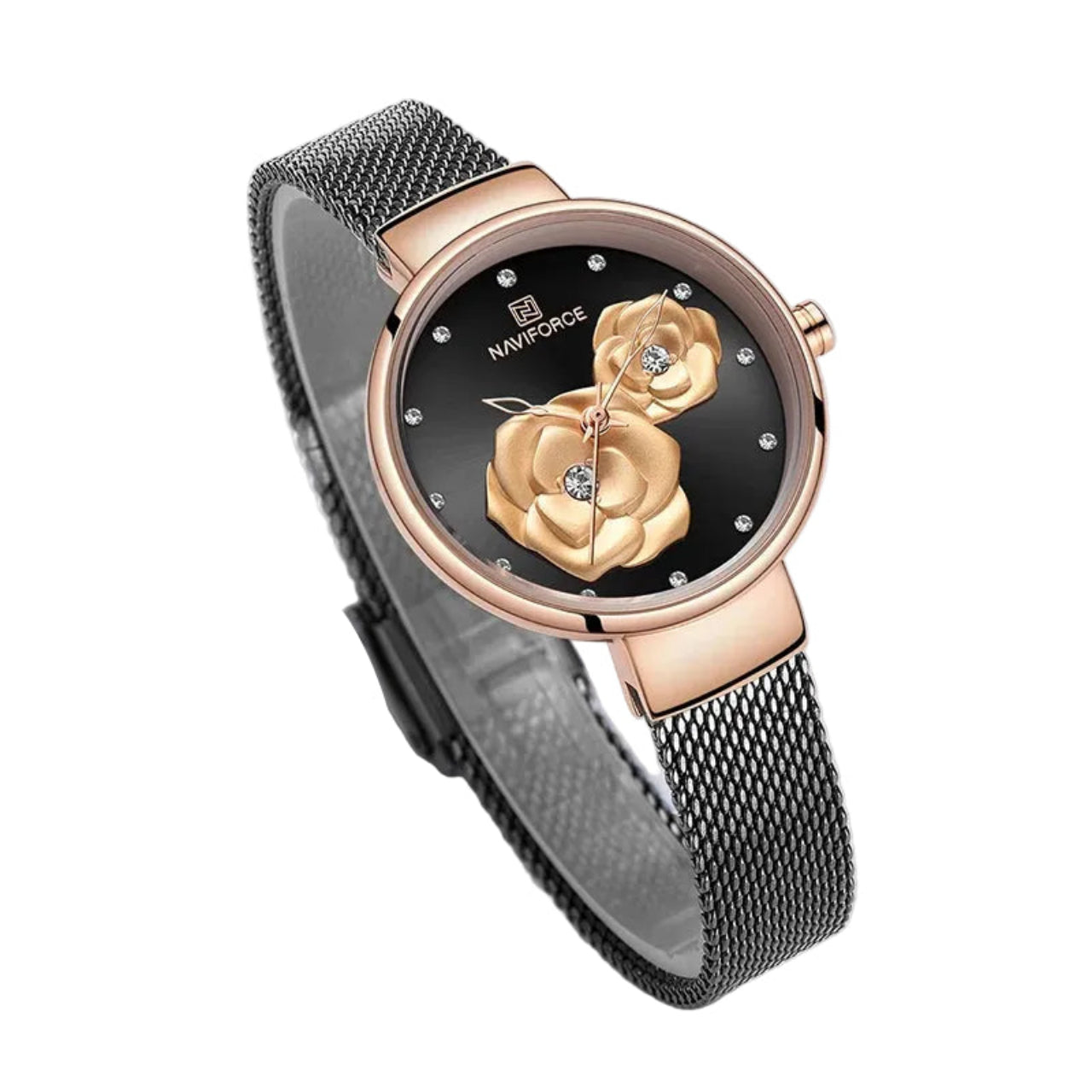 Relógio Feminino NAVIFORCE Quartzo Aço Inox 32 mm 3 ATM