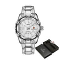 Relógio Masculino NAVIFORCE NF9117S Quartz Aço Inoxidável 46 mm