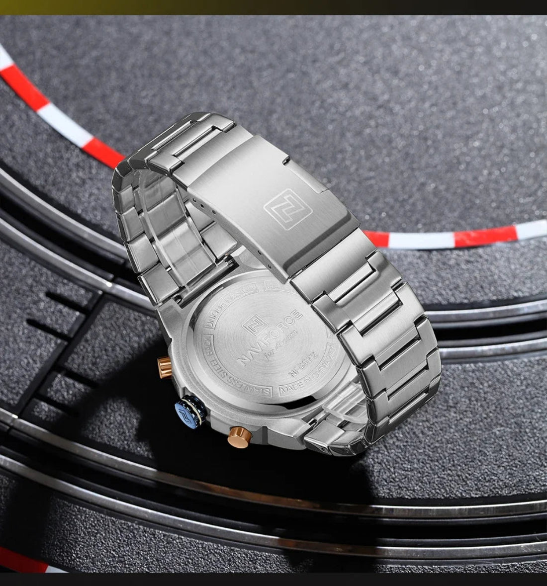 Relógio Masculino NAVIFORCE NF8072 Cronógrafo Quartz Aço 43 mm