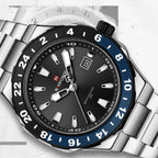 Relógio Masculino Naviforce Esportivo de Luxo em Aço Inoxidável