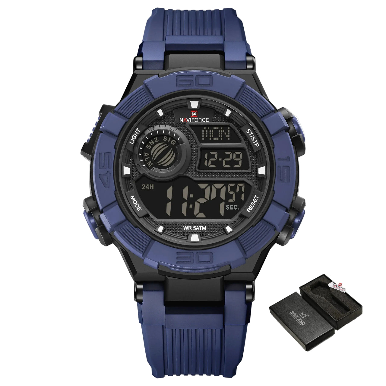 Relógio Masculino NAVIFORCE NF7105 Cronógrafo Quartz Silicone 42 mm