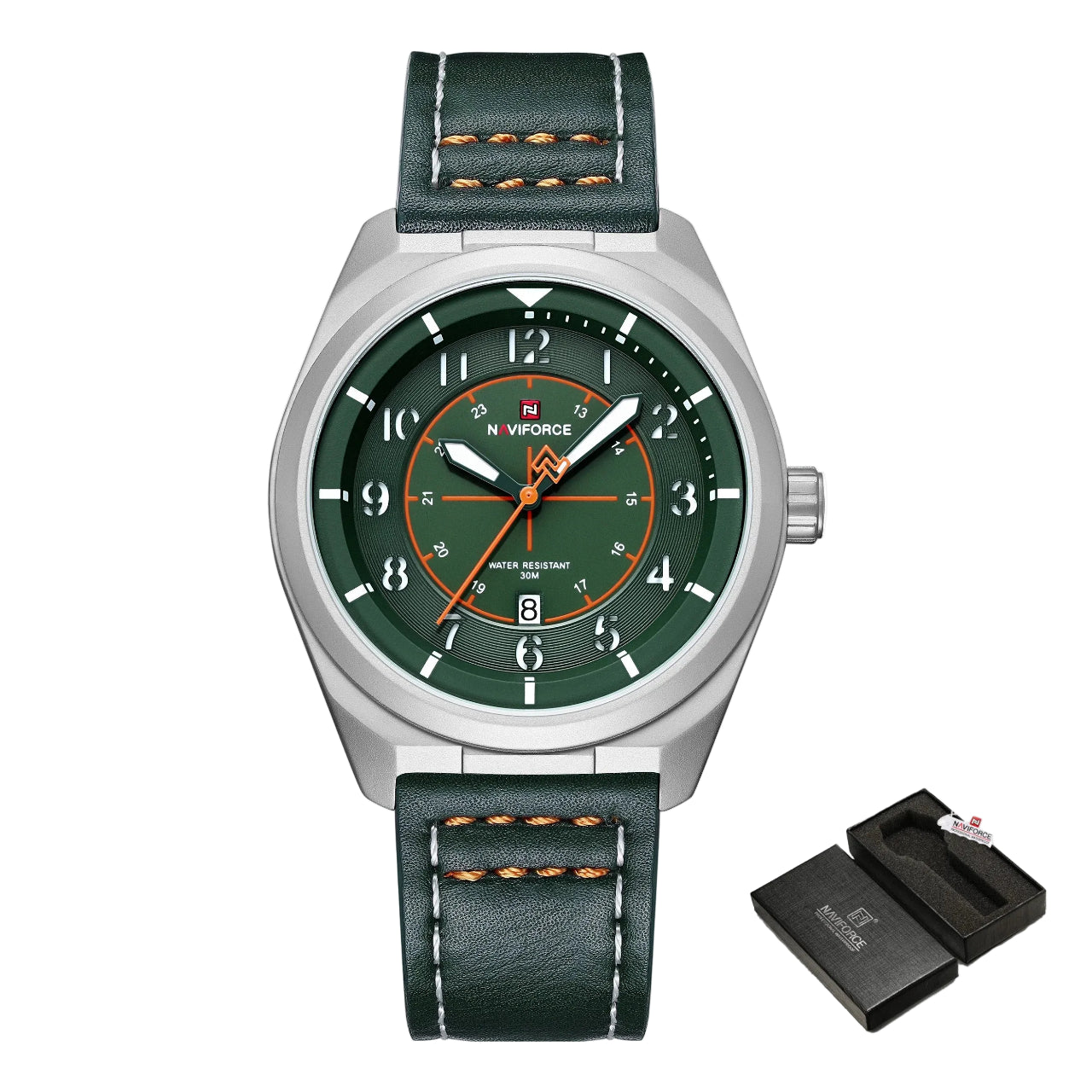 Relógio Masculino Naviforce NF9281L Quartzo Couro Legítimo Vintage