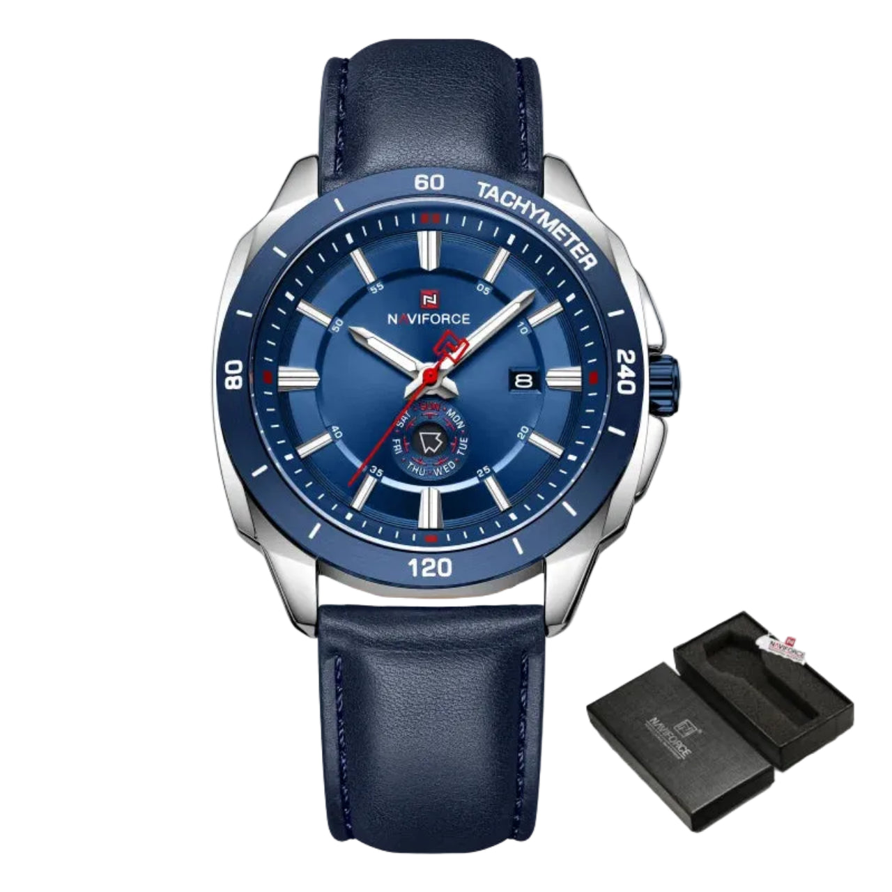 Relógio Masculino NAVIFORCE NF9269 Quartz Couro 43 mm Calendário