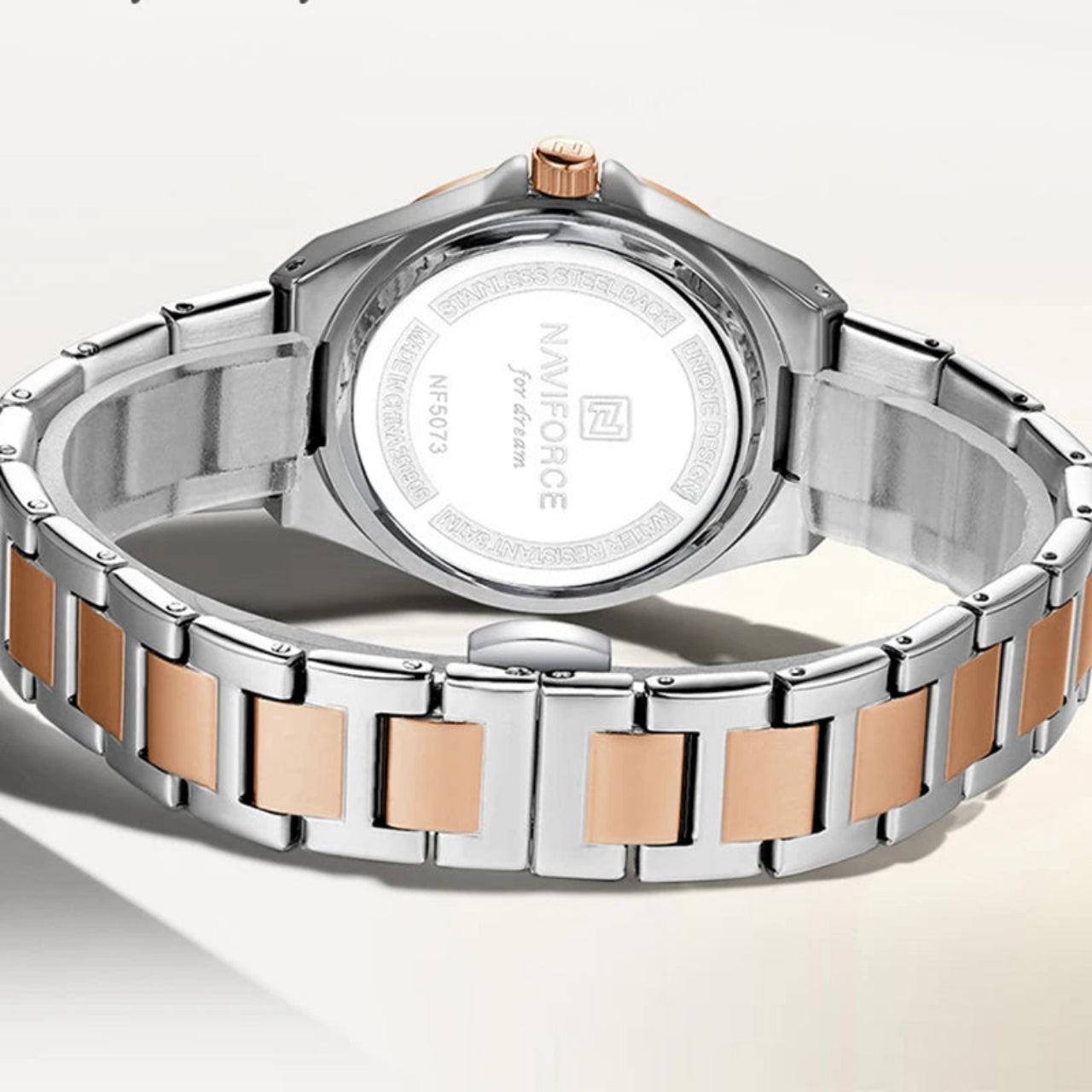 Relógio Feminino NAVIFORCE NF5073 Quartz Aço Inoxidável 32 mm