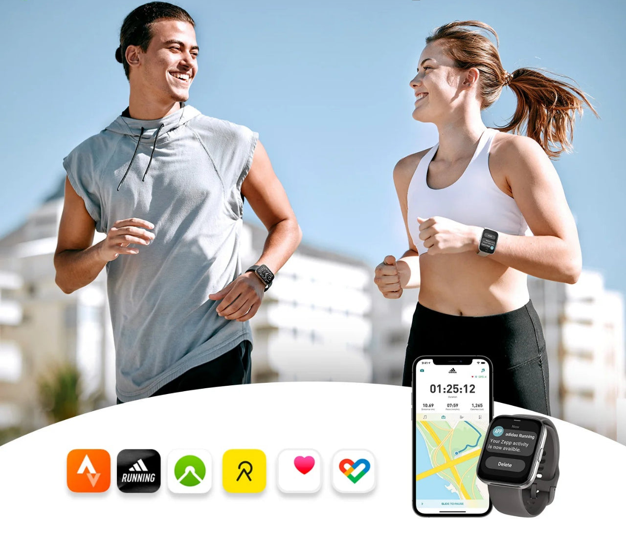 Relógio Smartwatch Amazfit Bip 5 Unity 46mm Tela Grande Bateria 11 Dias