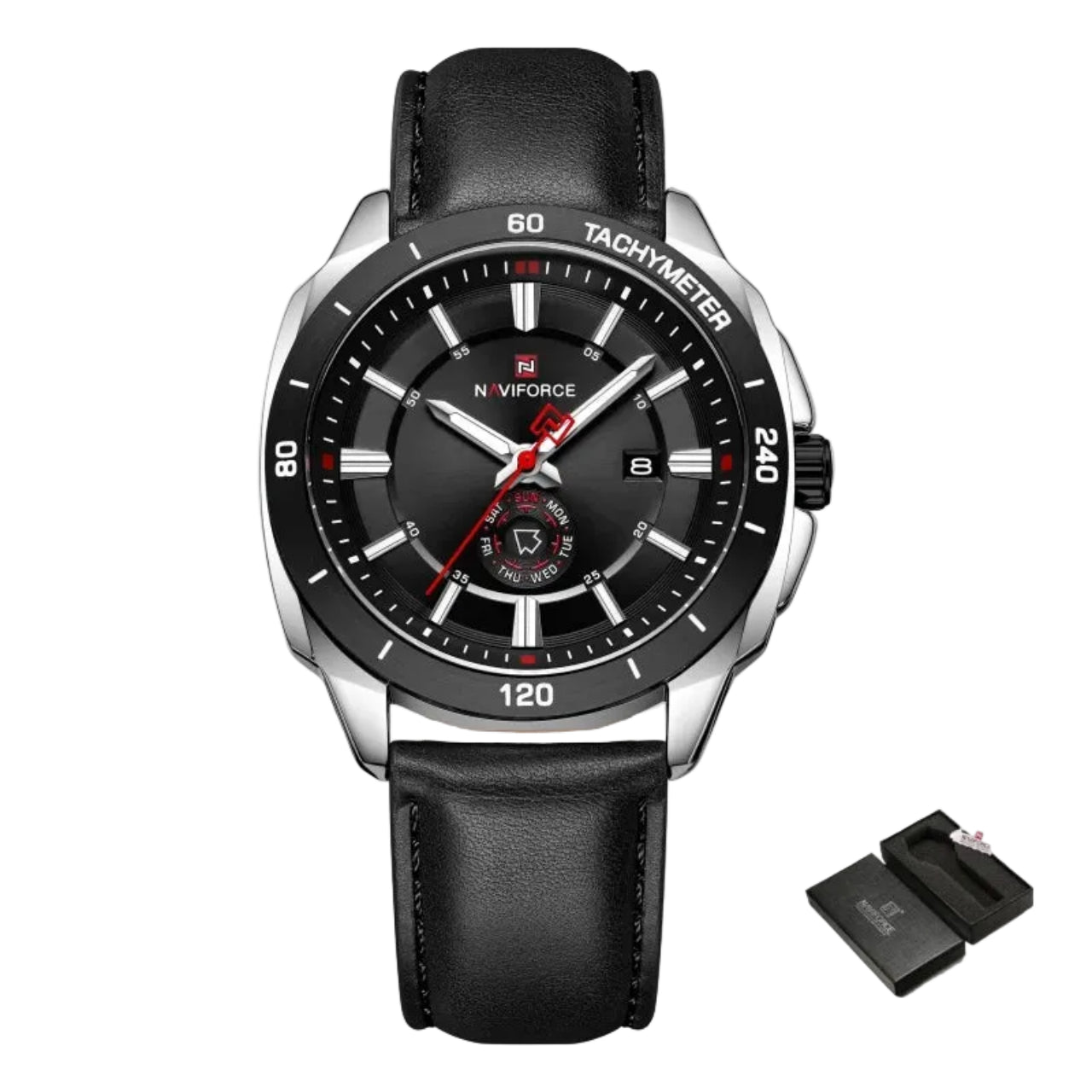 Relógio Masculino Naviforce NF9269 Quartzo Couro Legítimo Esportivo