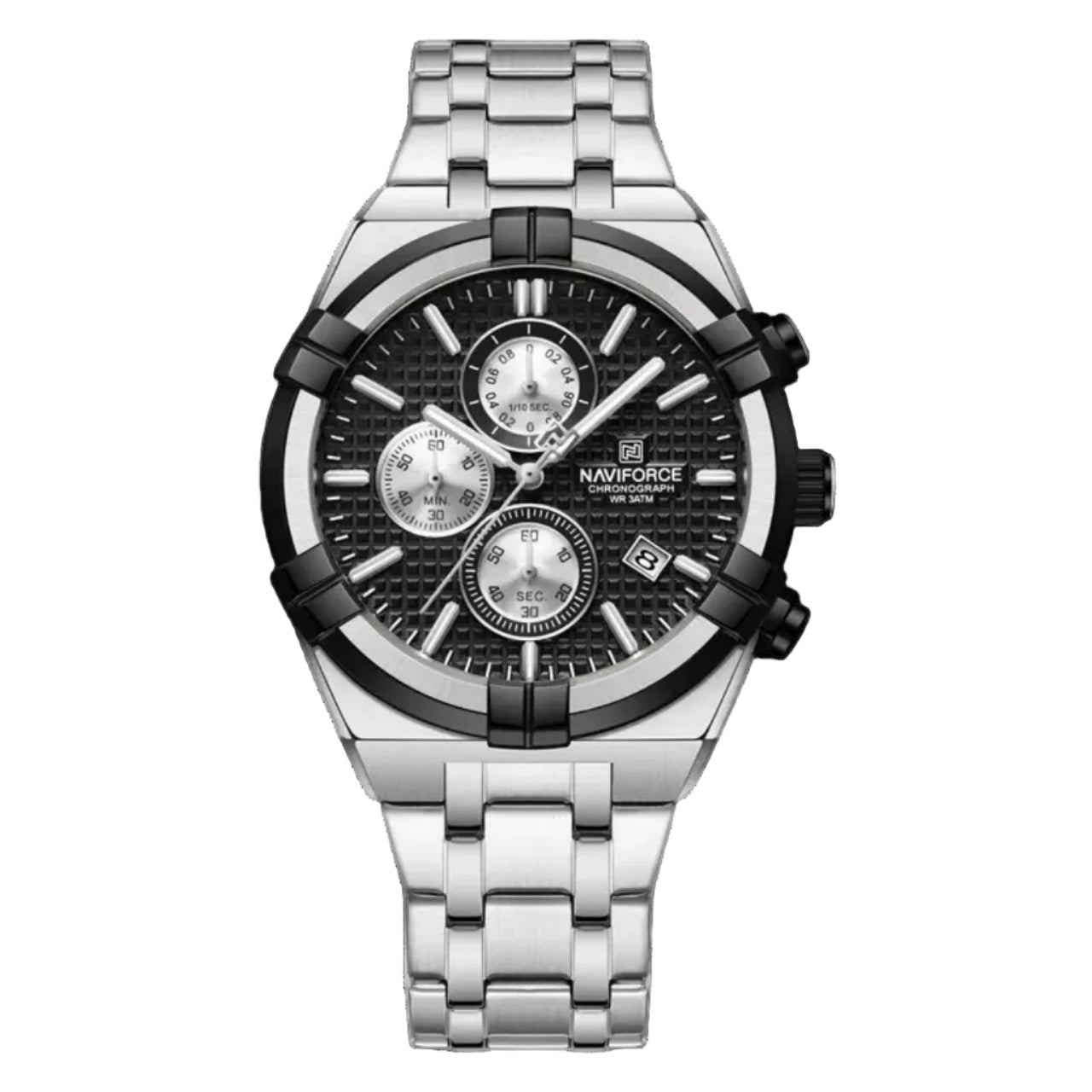 Relógio Masculino Naviforce NF8042 Quartzo Aço Inoxidável Luxo