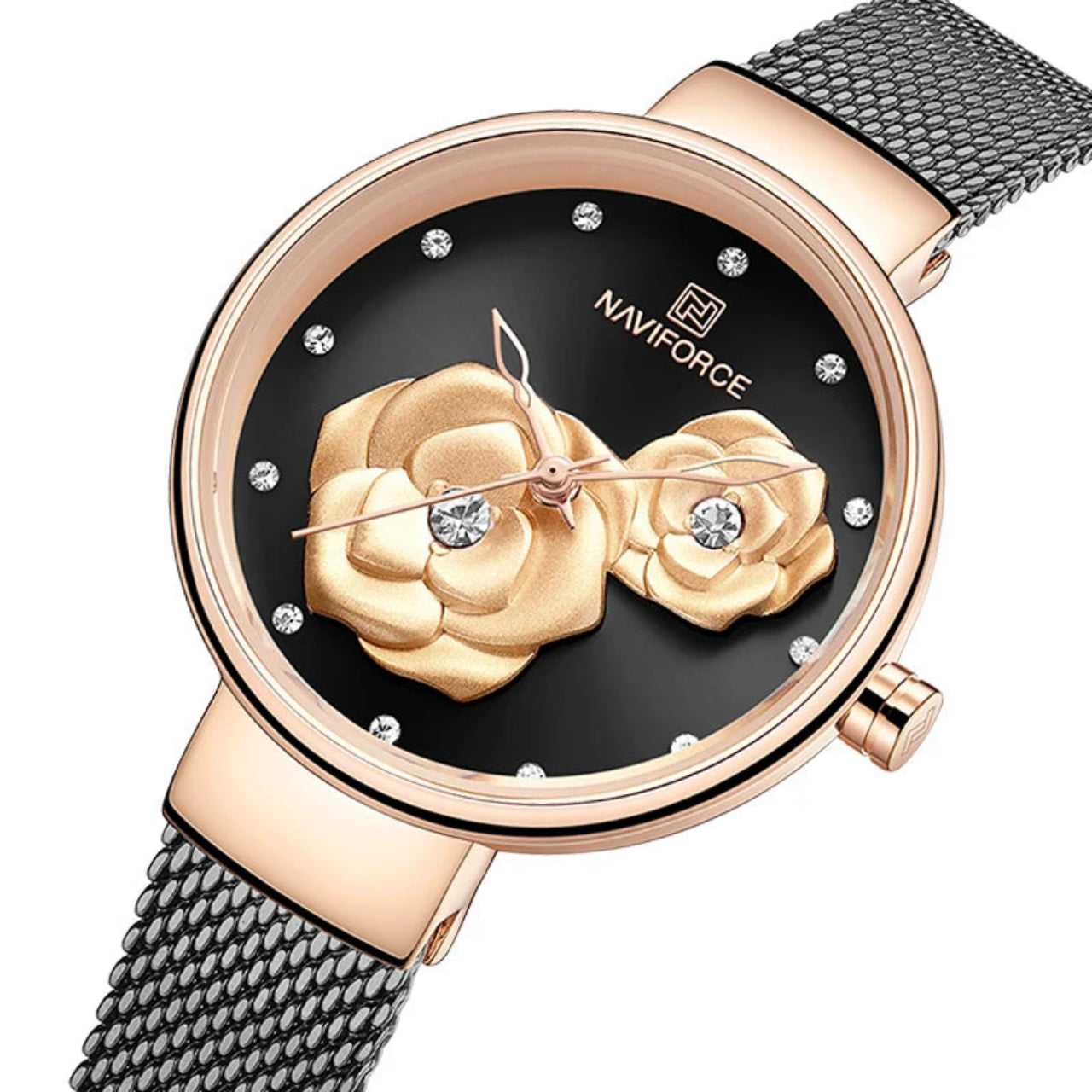 Relógio Feminino NAVIFORCE Quartzo Aço Inox 32 mm 3 ATM