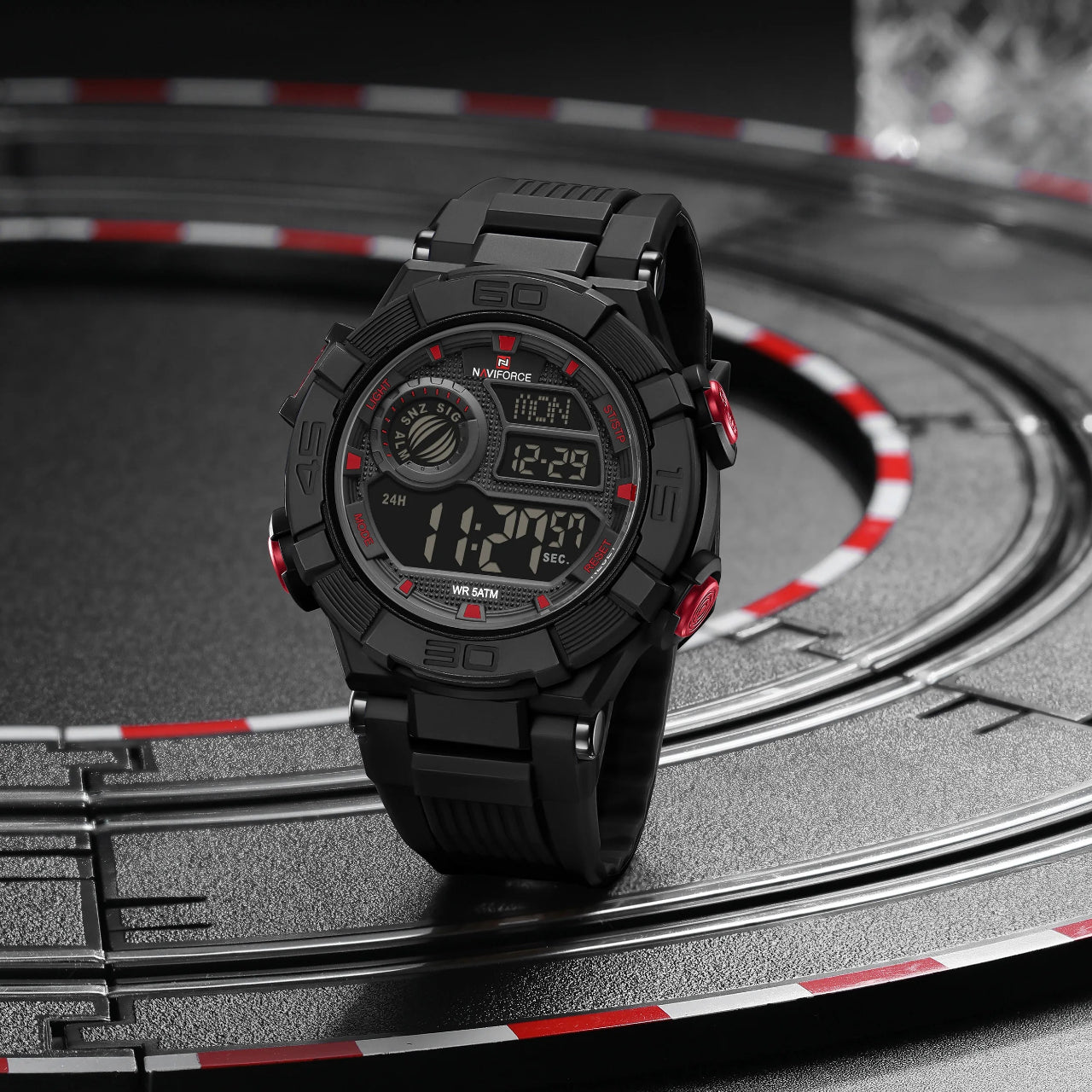 Relógio Masculino NAVIFORCE NF7105 Cronógrafo Quartz Silicone 42 mm