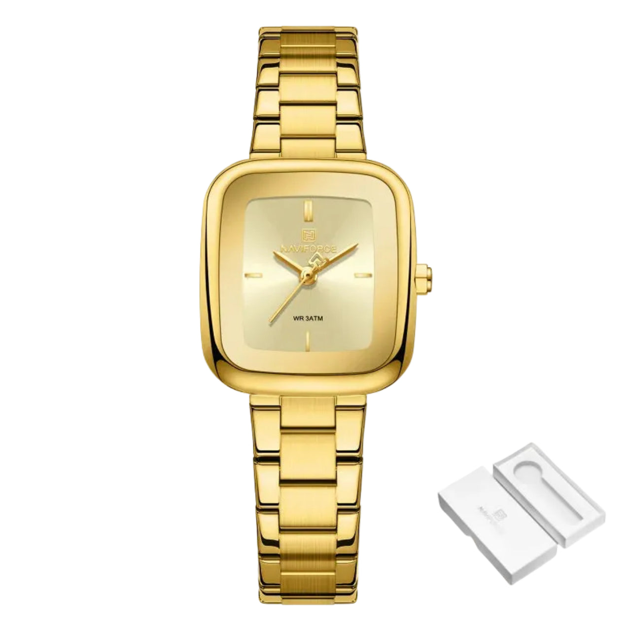 Relógio Feminino NAVIFORCE NF5075 Quartz Aço Inoxidável 26 mm