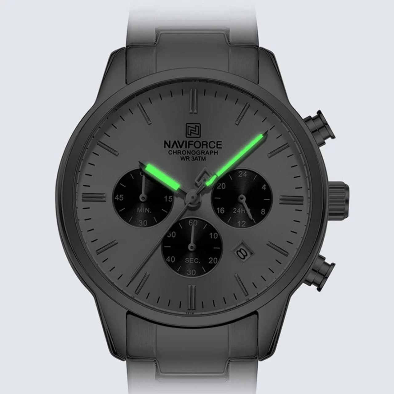Relógio Masculino NAVIFORCE Cronógrafo Quartz Aço Inoxidável 42 mm