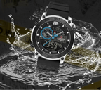 Relógio Masculino NAVIFORCE NF6104 Dual Display Esportivo 45 mm