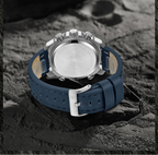 Relógio Masculino NAVIFORCE Dual Display Couro 47 mm LED