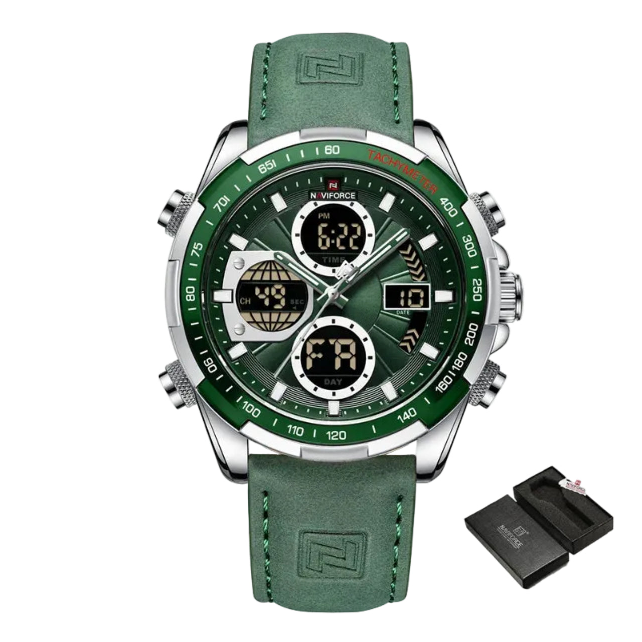 Relógio Masculino Naviforce NF9197L Dual Display Esportivo Luxo