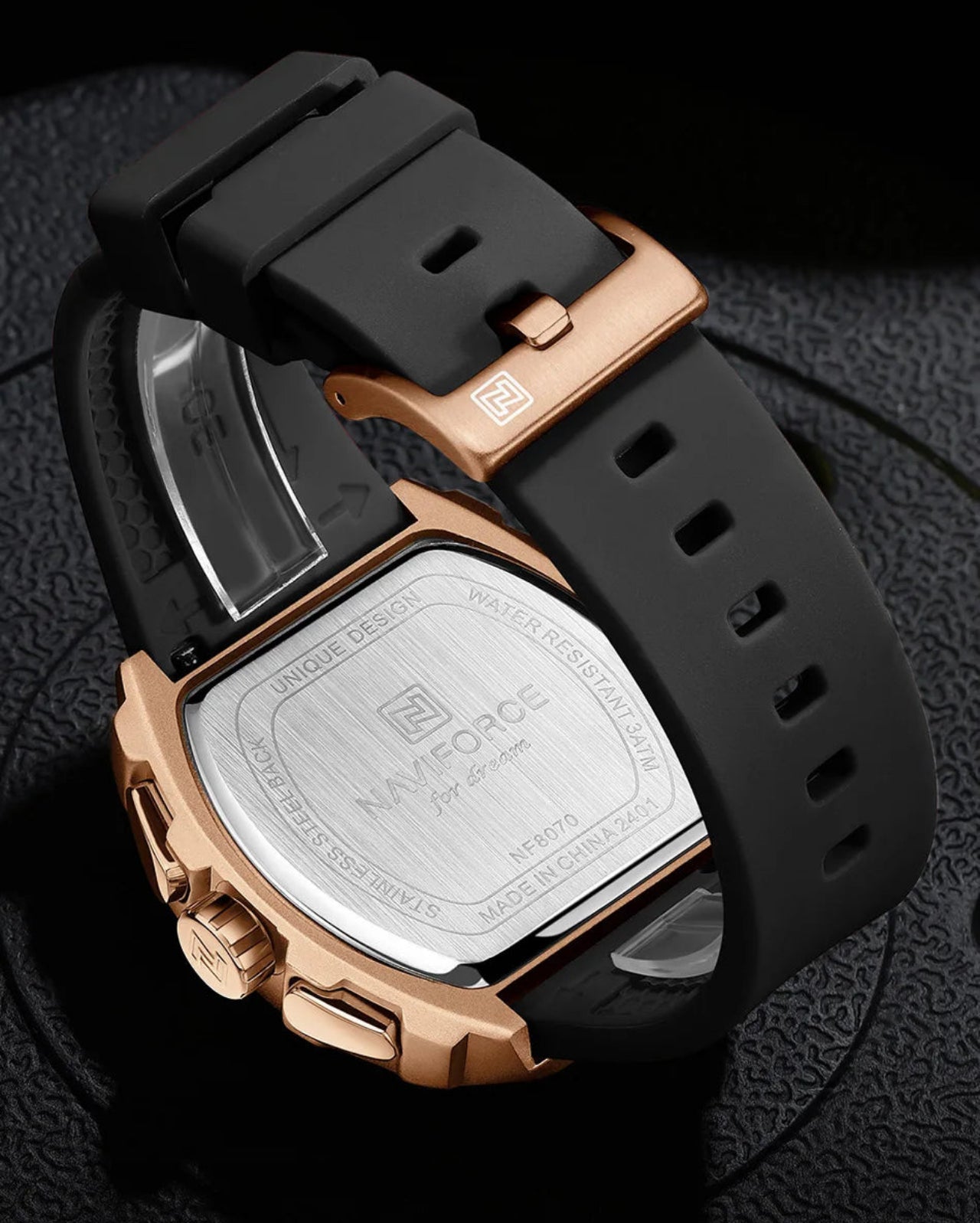 Relógio Masculino NAVIFORCE NF8070 Cronógrafo Quartz 43 mm Silicone