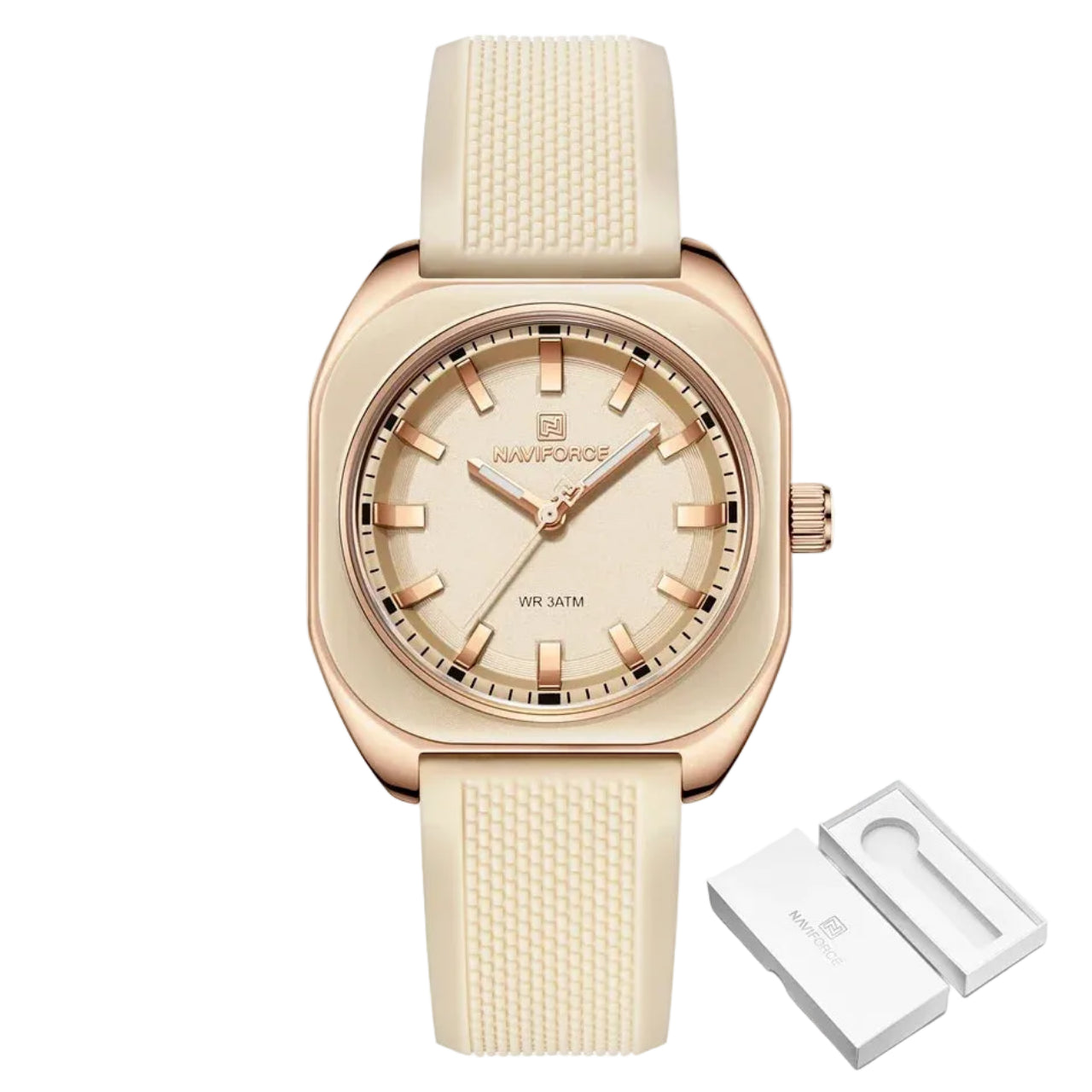 Relógio Feminino NAVIFORCE NF5061 Quartz Silicone 33 mm