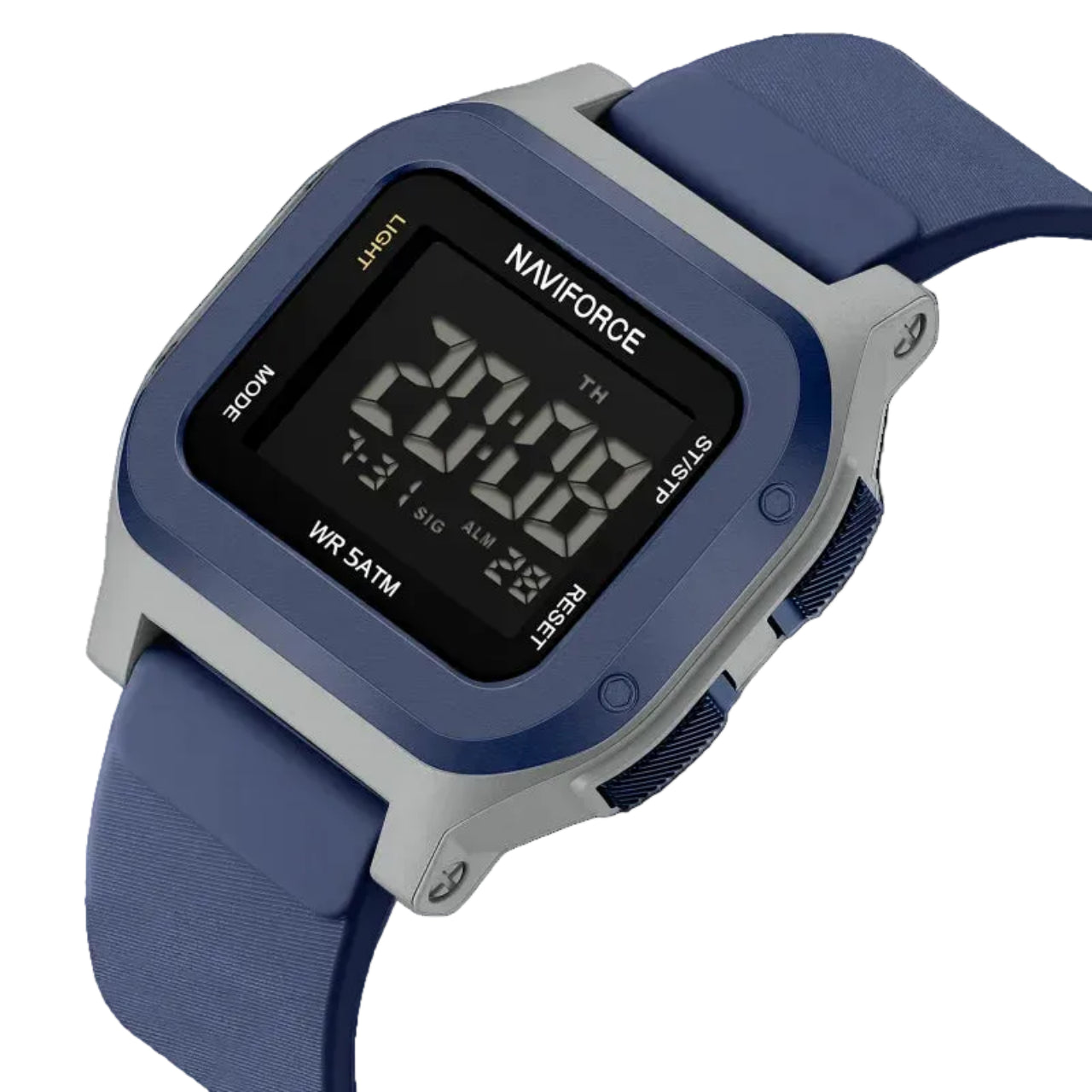 Relógio Masculino Naviforce NF7137 Dual Display Retangular Esportivo