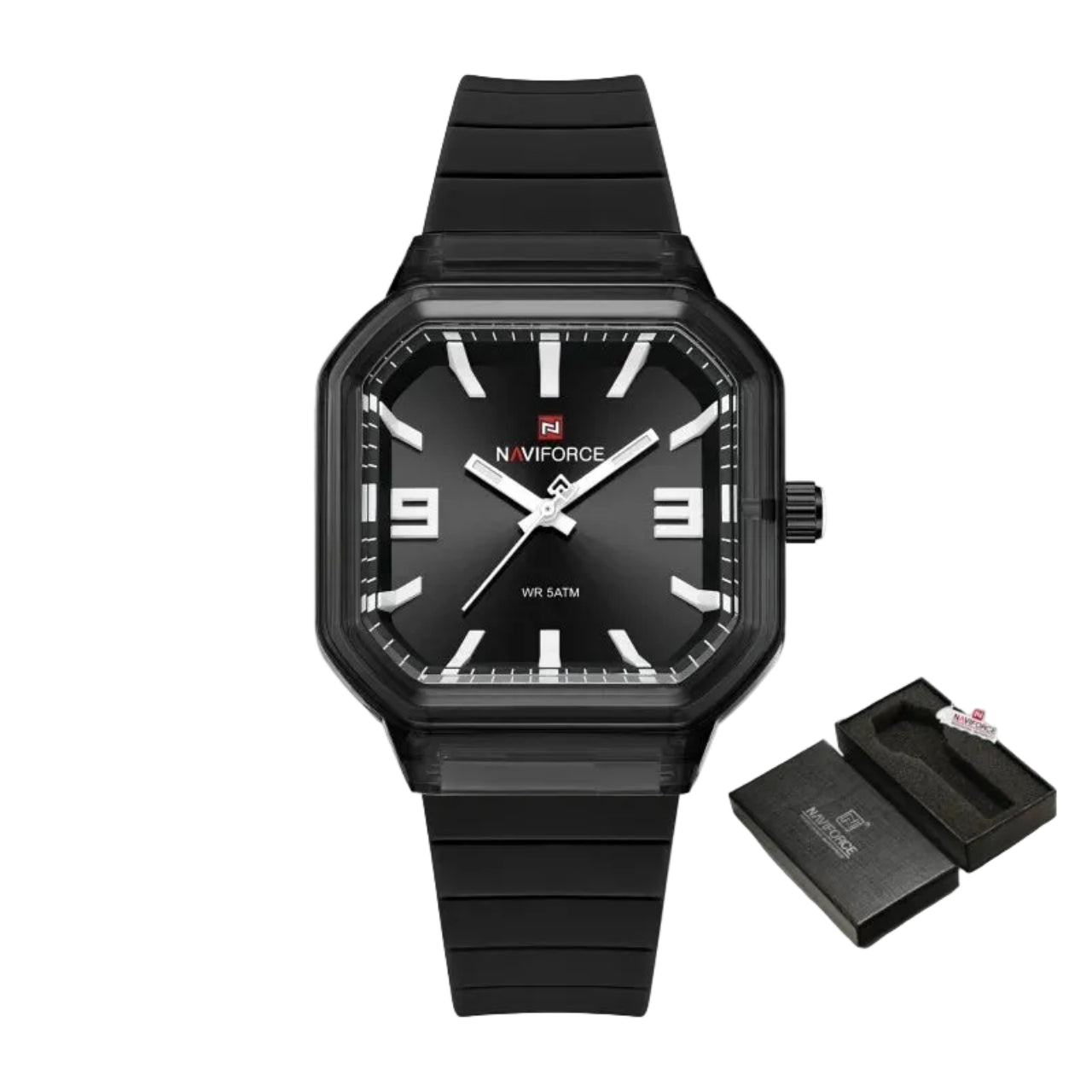 Relógio Feminino NAVIFORCE NF6108 Quartz Silicone 38 mm