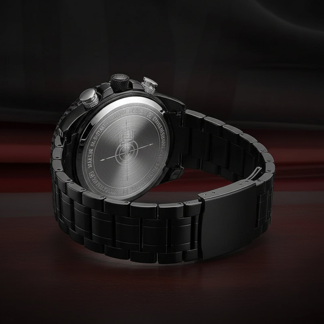 Relógio Masculino NAVIFORCE Dual Display Aço Inox 46 mm 3 ATM