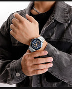 Relógio Masculino NAVIFORCE NF8072 Cronógrafo Quartz Aço 43 mm