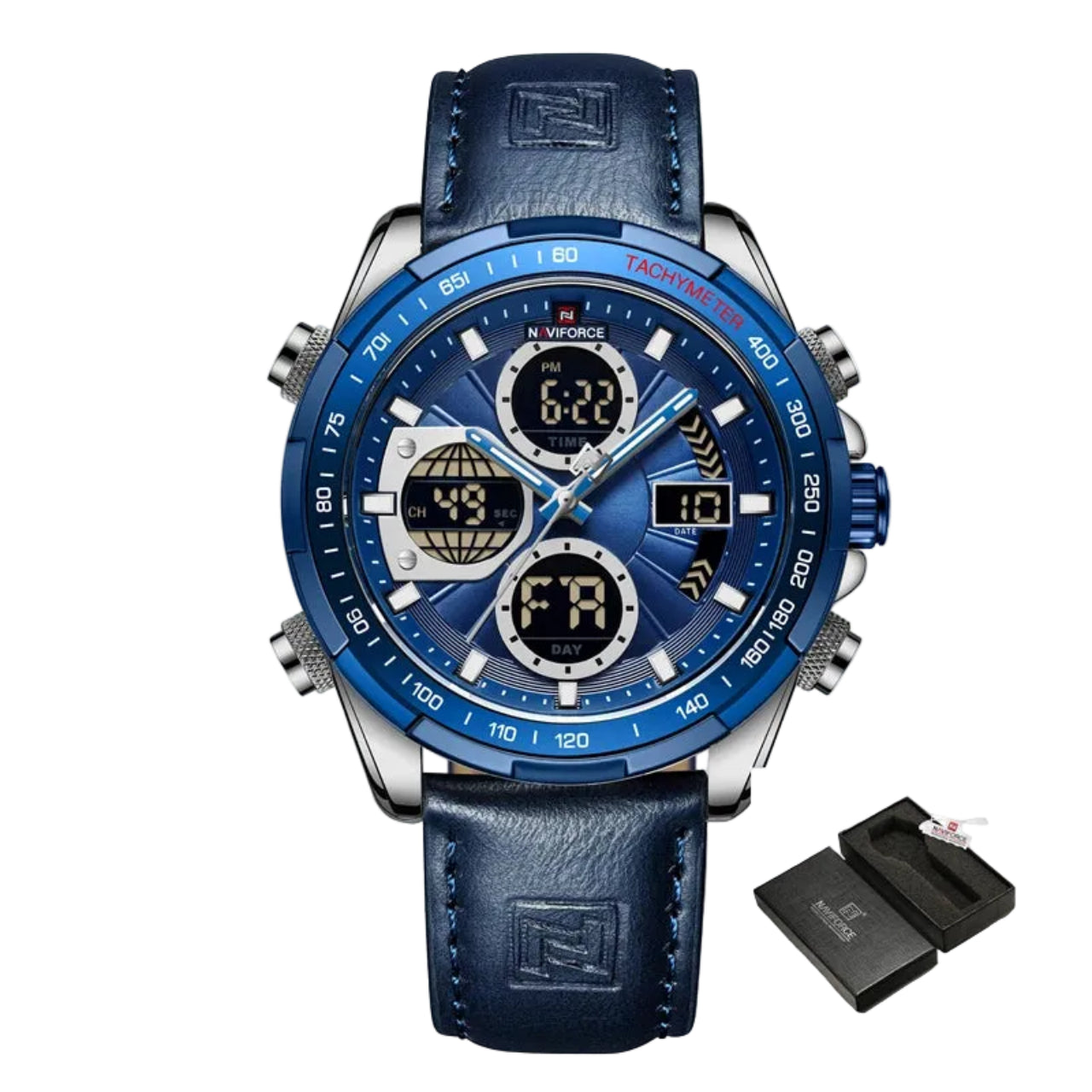 Relógio Masculino Naviforce NF9197L Dual Display Esportivo Luxo