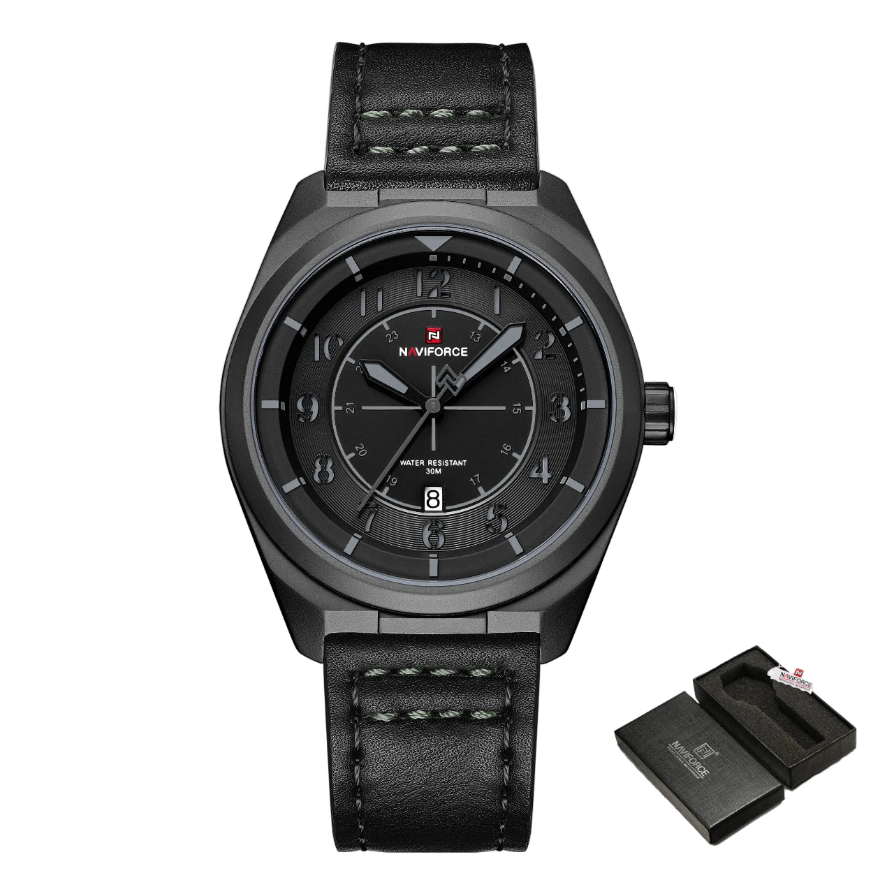 Relógio Masculino Naviforce NF9281L Quartzo Couro Legítimo Vintage