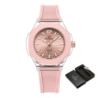Relógio Feminino NAVIFORCE Quartzo Design Sleek com Pulseira de Silicone  Resiste 50m