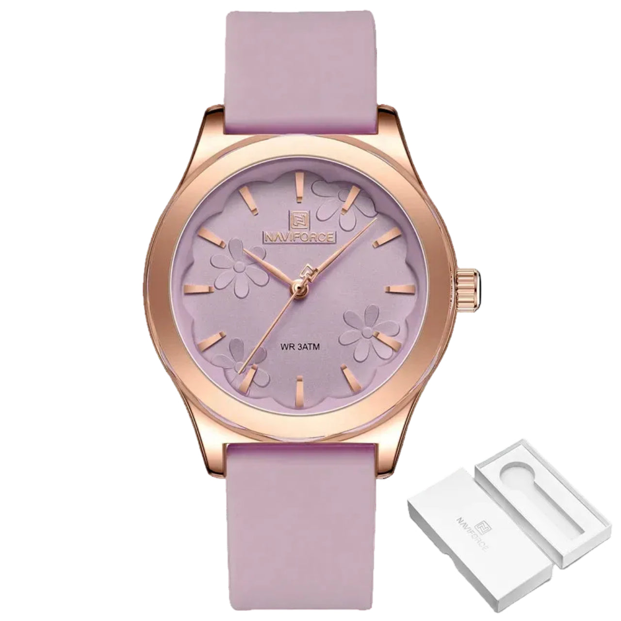 Relógio Feminino NAVIFORCE NF5051 Quartz Silicone 36 mm
