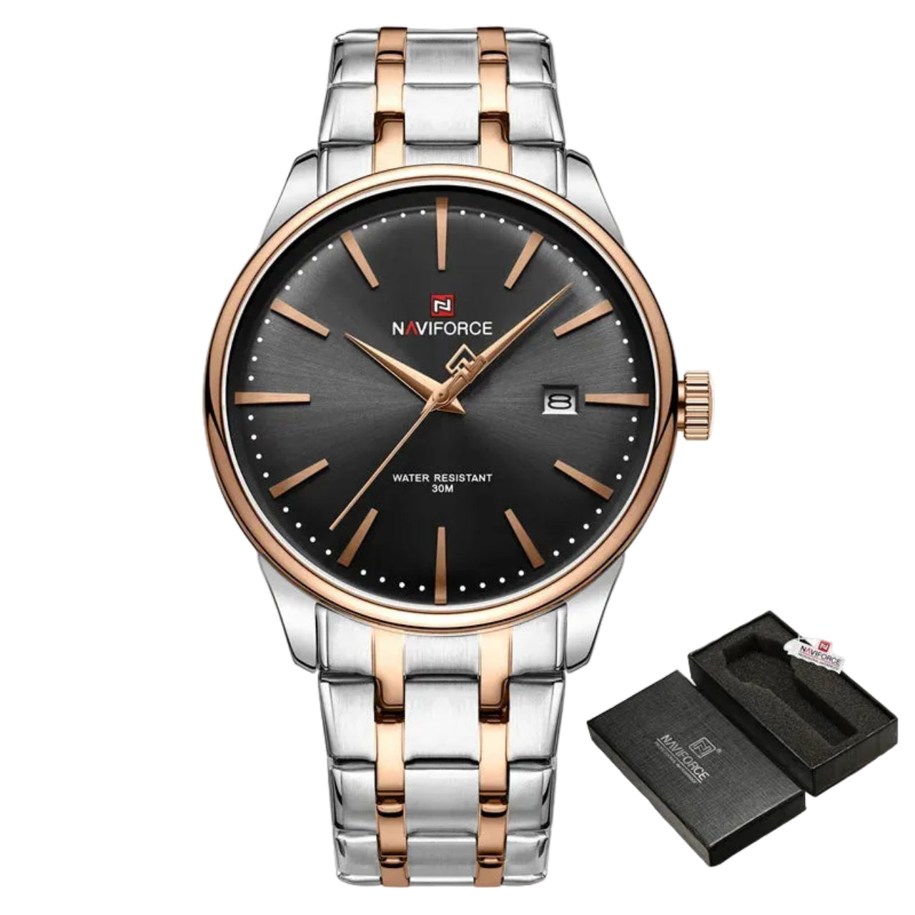 Relógio Masculino NAVIFORCE NF9230 Quartz Aço Inoxidável 42 mm