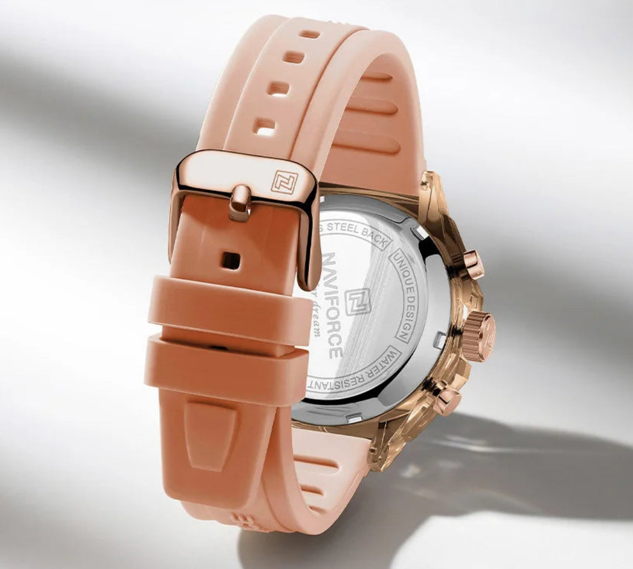 Relógio Feminino NAVIFORCE Dual Display Esportivo 35 mm