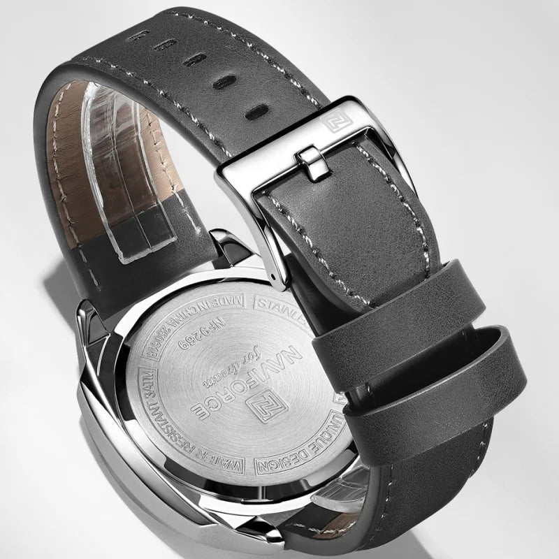 Relógio Masculino NAVIFORCE NF9269 Quartz Couro 43 mm Calendário