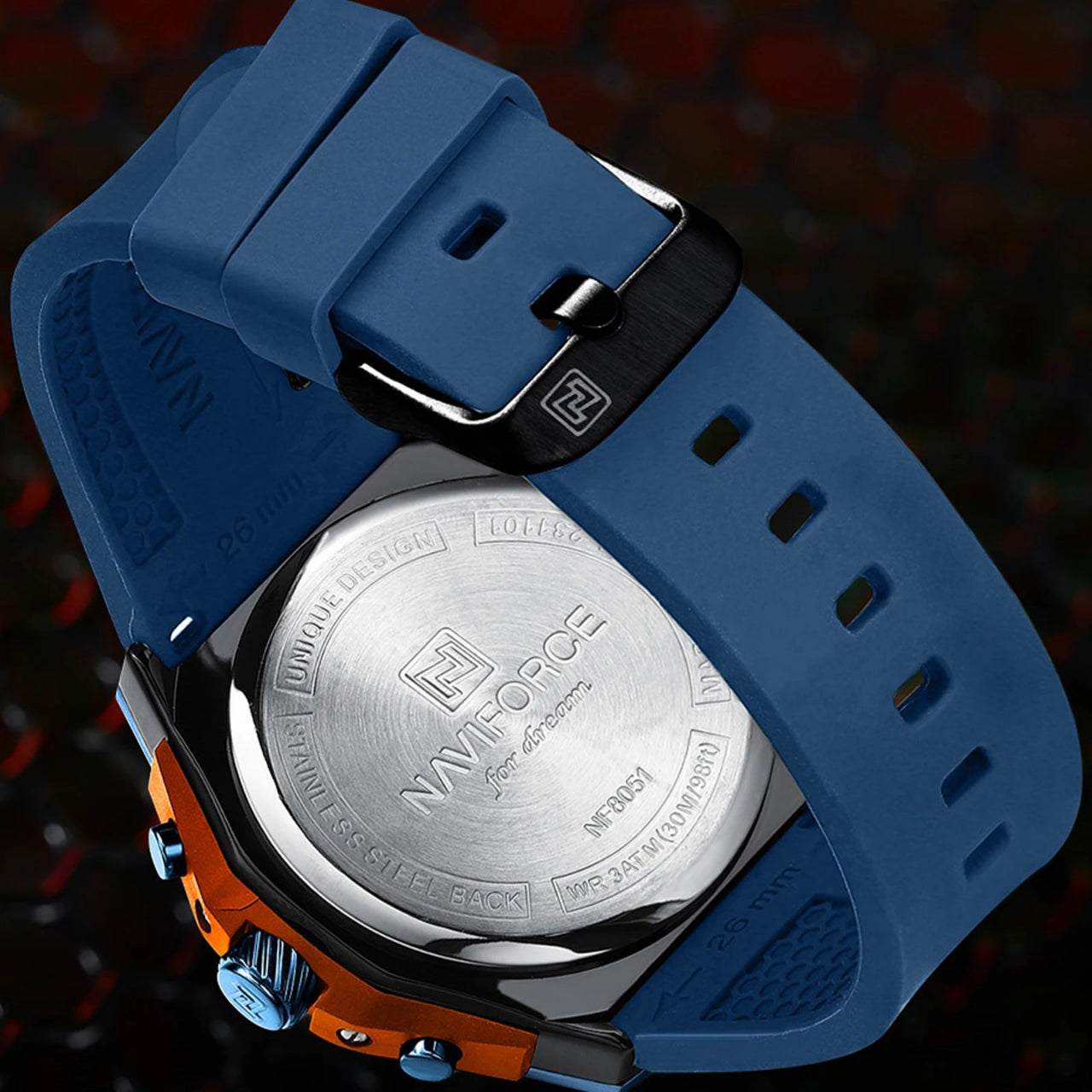 Relógio Masculino Naviforce NF8049 Quartzo Cronógrafo Aço Inoxidável