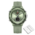 Relógio Feminino NAVIFORCE Dual Display Esportivo 35 mm