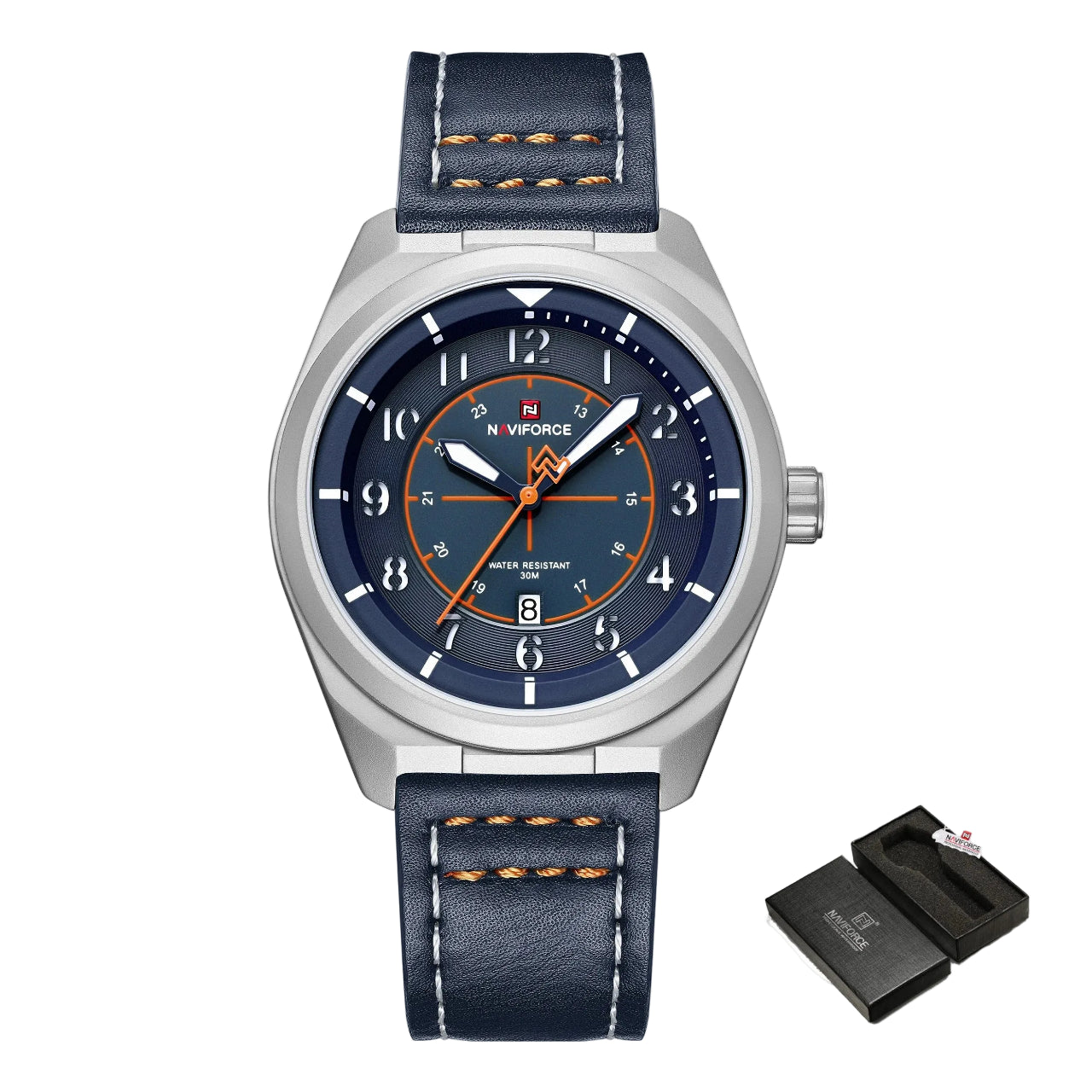Relógio Masculino Naviforce NF9281L Quartzo Couro Legítimo Luxo