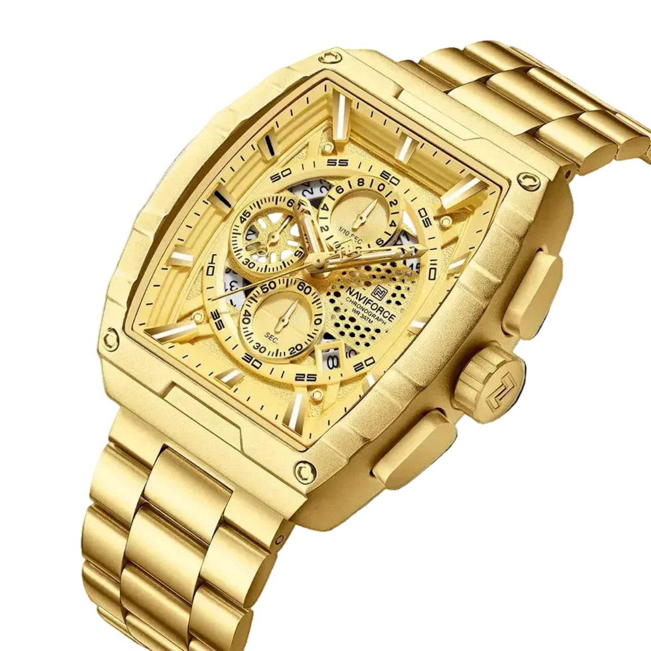 Relógio Masculino NAVIFORCE NF8066 Cronógrafo Quartz Aço Inoxidável 44 mm
