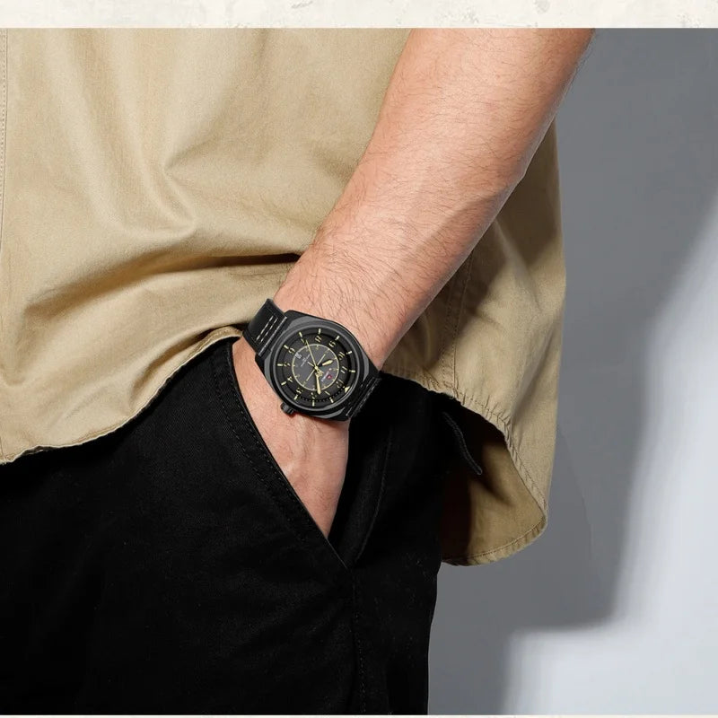 Relógio Masculino Naviforce NF9281L Quartzo Couro Legítimo Vintage