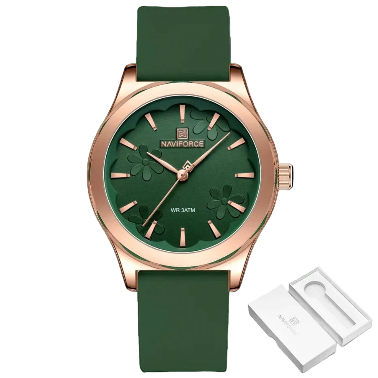 Relógio Feminino NAVIFORCE NF5051 Quartz Silicone 36 mm