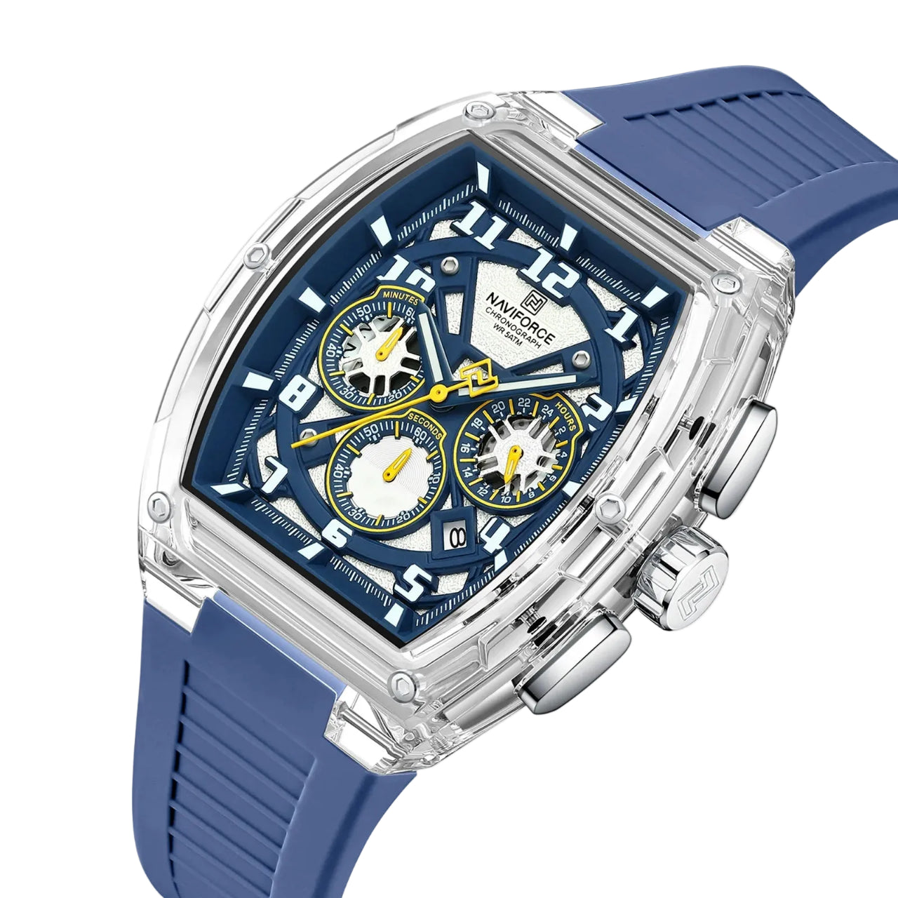 Relógio Masculino NAVIFORCE NF6118 Dual Display Esportivo 46 mm