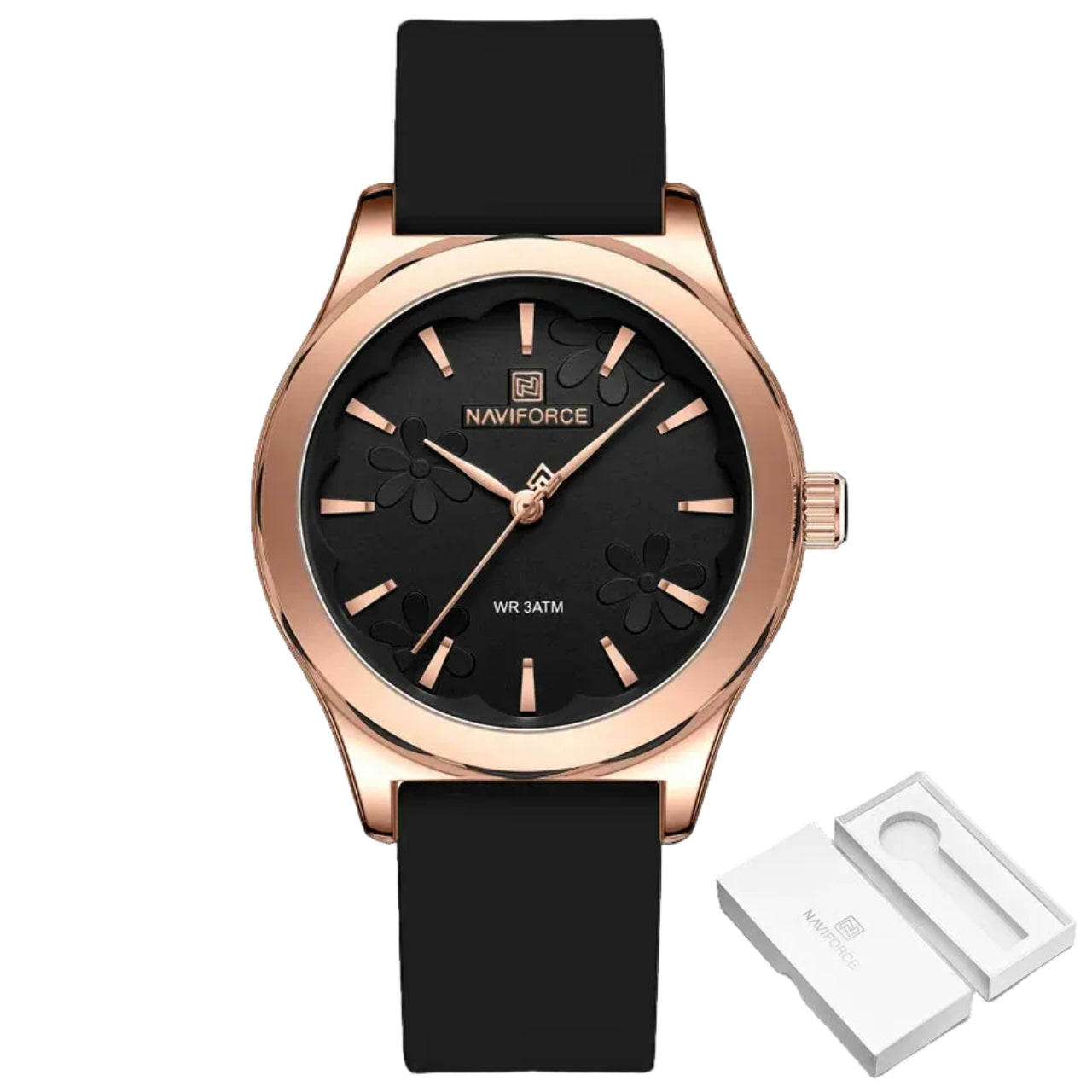 Relógio Feminino NAVIFORCE NF5051 Quartz Silicone 36 mm