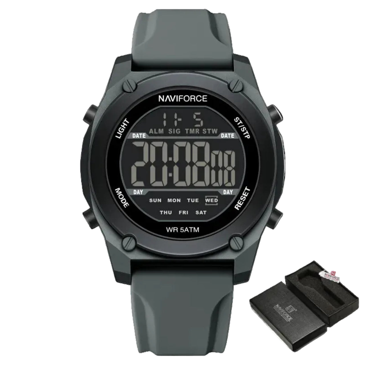 Relógio Masculino Naviforce NF7134 Digital Esportivo Silicone Luxo
