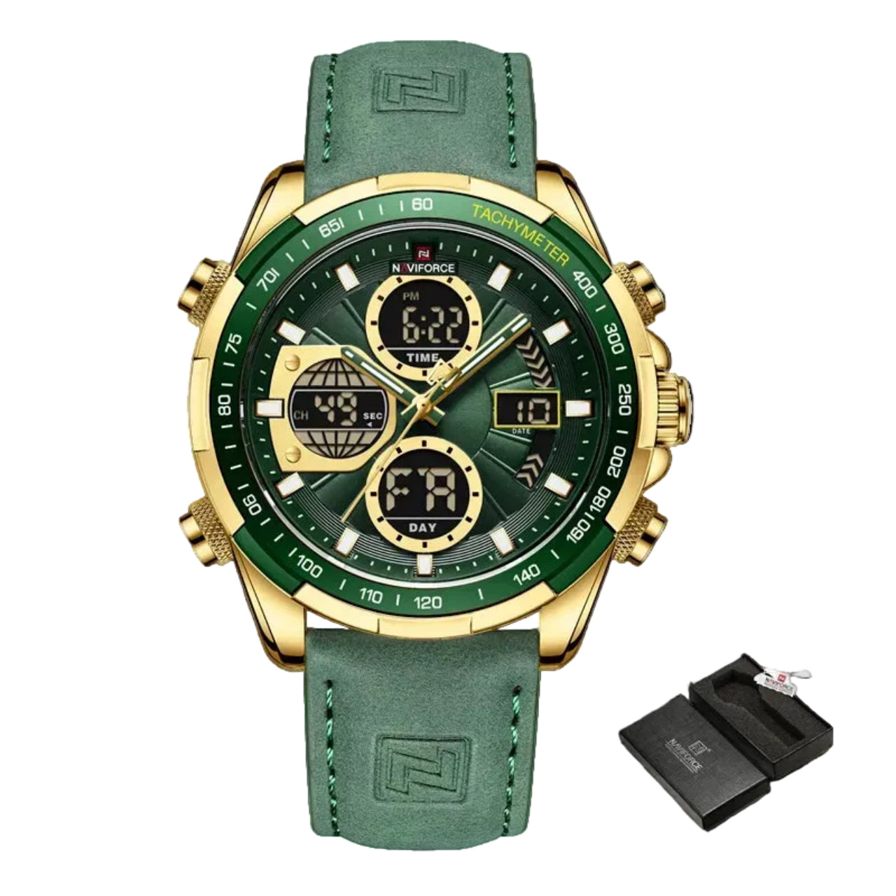 Relógio Masculino Naviforce NF9197L Dual Display Esportivo Luxo