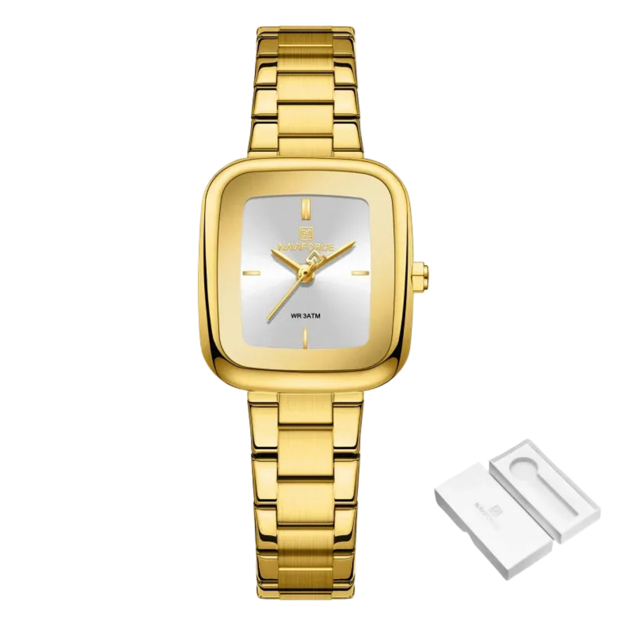 Relógio Feminino NAVIFORCE NF5075 Quartz Aço Inoxidável 26 mm