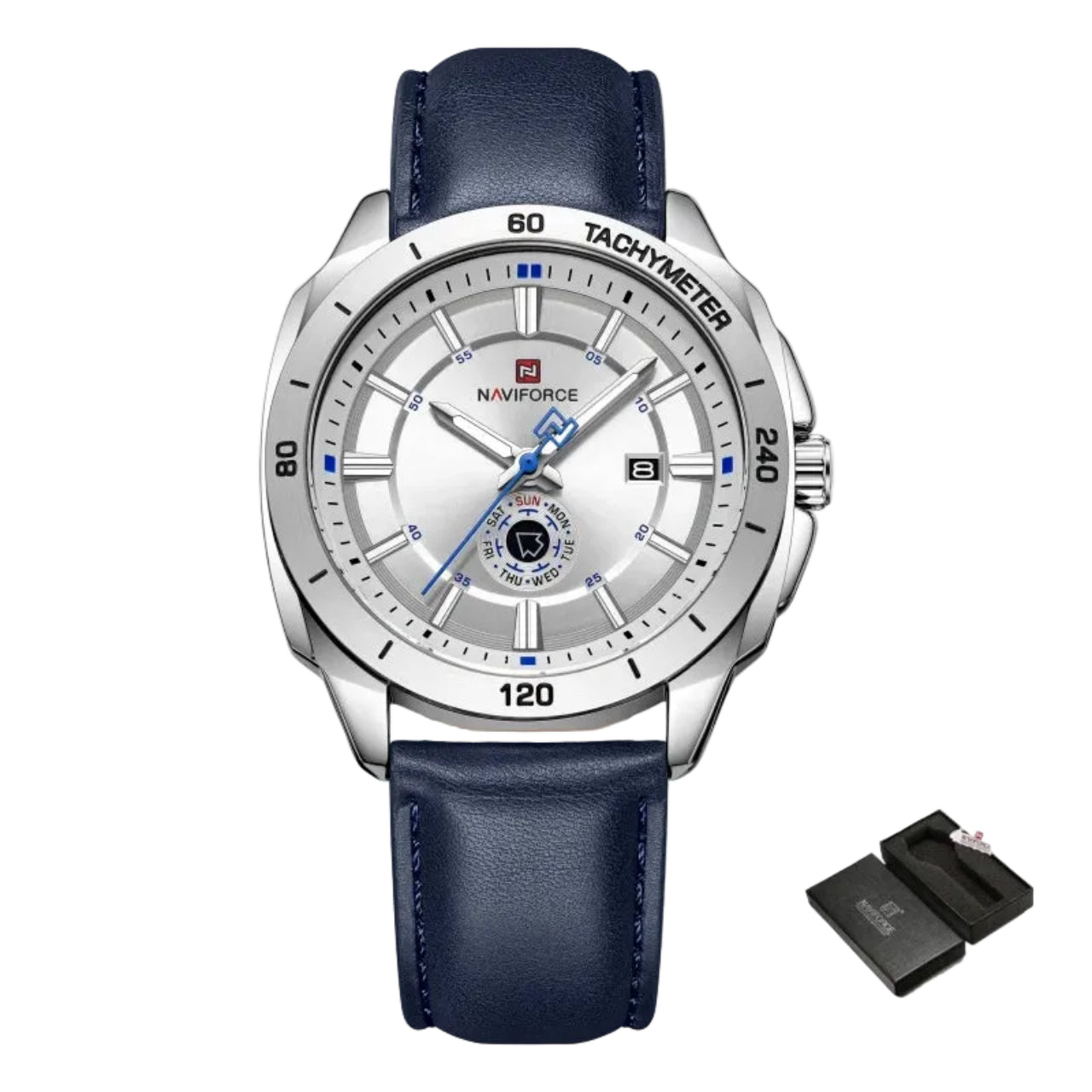 Relógio Masculino Naviforce NF9269 Quartzo Couro Legítimo Esportivo