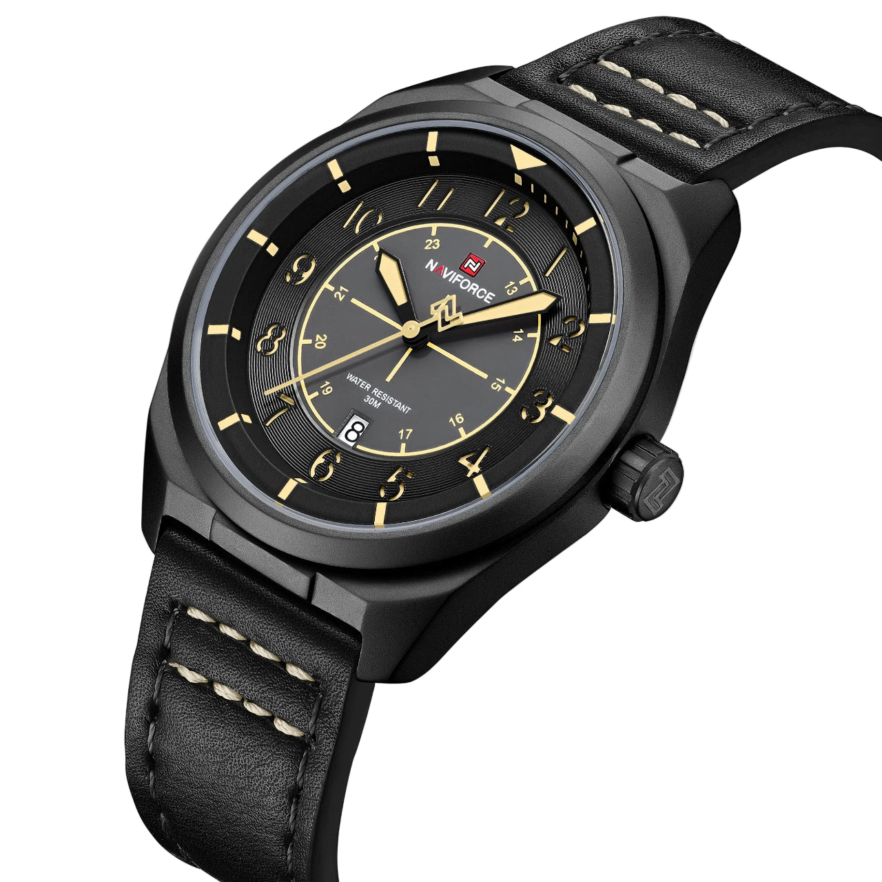 Relógio Masculino Naviforce NF9281L Quartzo Couro Legítimo Vintage
