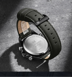 Relógio Masculino NAVIFORCE NF9262L Dual Display Couro 45 mm