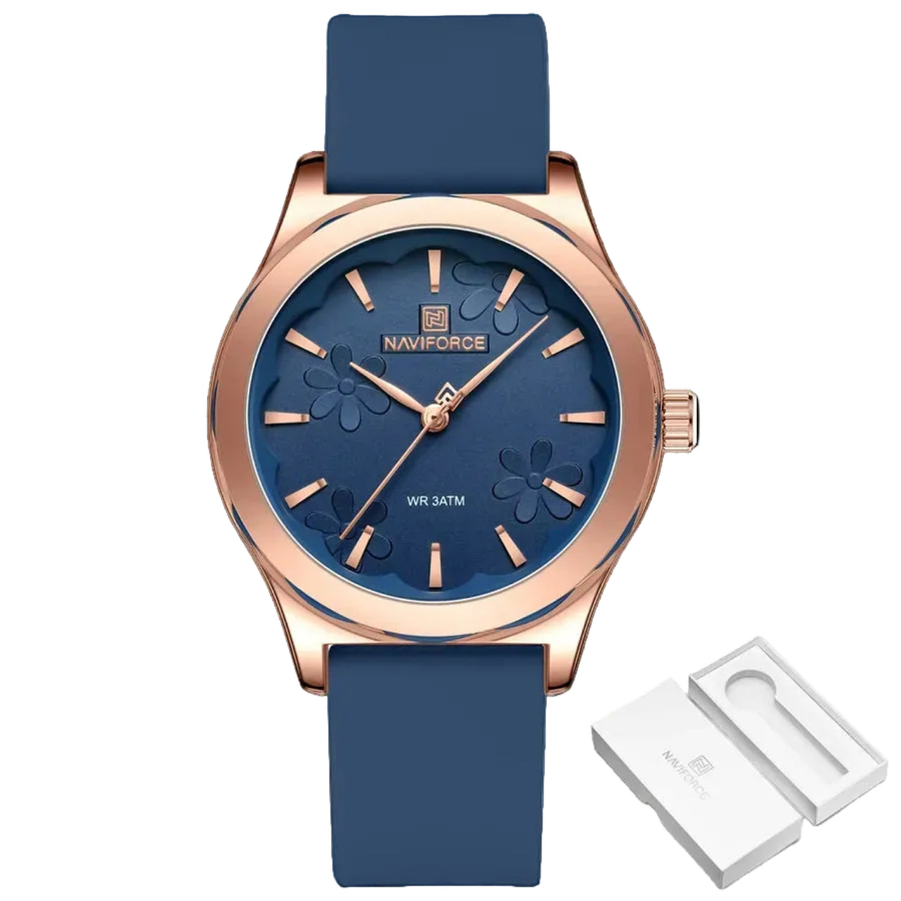 Relógio Feminino NAVIFORCE NF5051 Quartz Silicone 36 mm