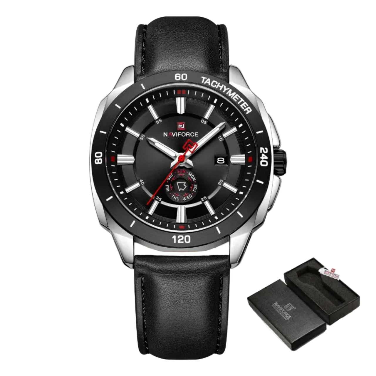 Relógio Masculino NAVIFORCE NF9269 Quartz Couro 43 mm Calendário