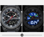 Relógio Masculino NAVIFORCE NF9265 Dual Display Silicone 45 mm