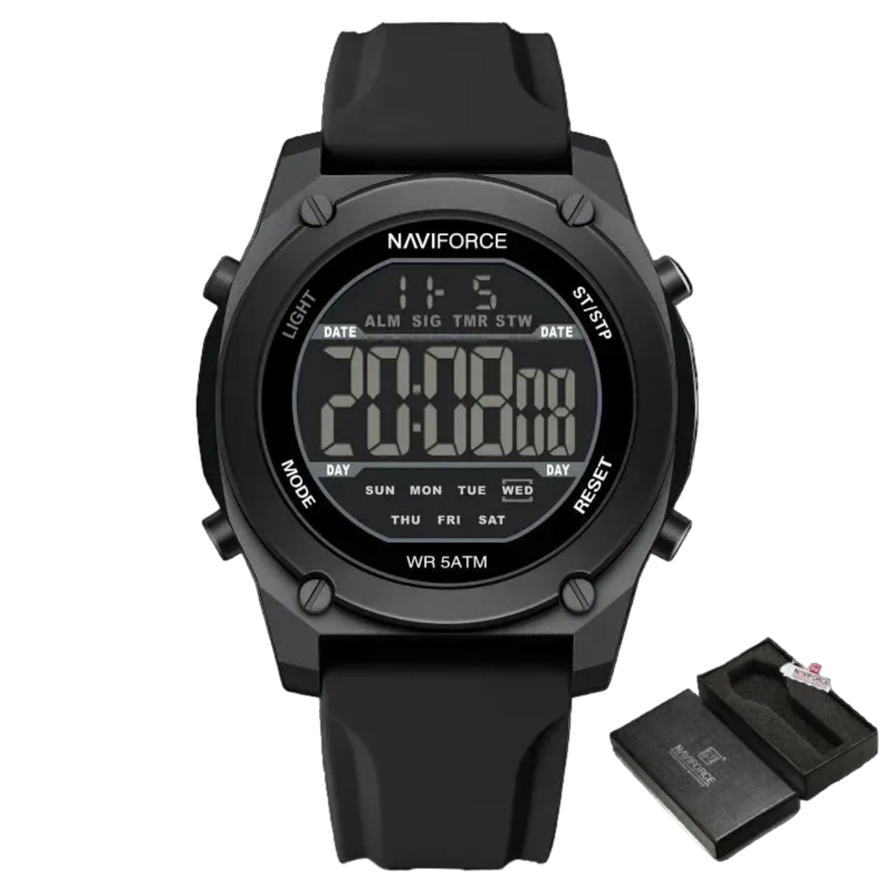 Relógio Masculino Naviforce NF7134 Digital Esportivo Silicone Luxo