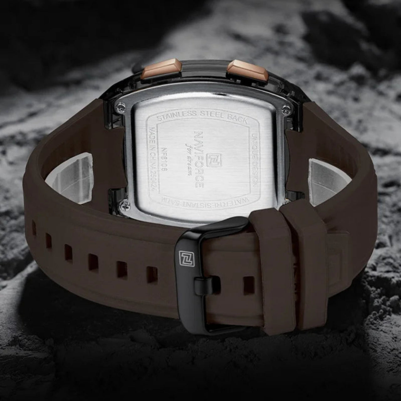 Relógio Digital Masculino NAVIFORCE NF6106 Esportivo 46 mm Silicone